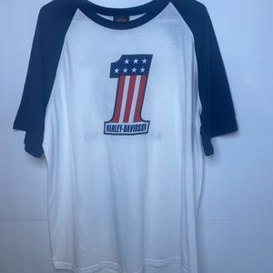 Harley Davidson motorcycle t shirt Worth Harley
Davidson Kansas City, Mo XL flag
